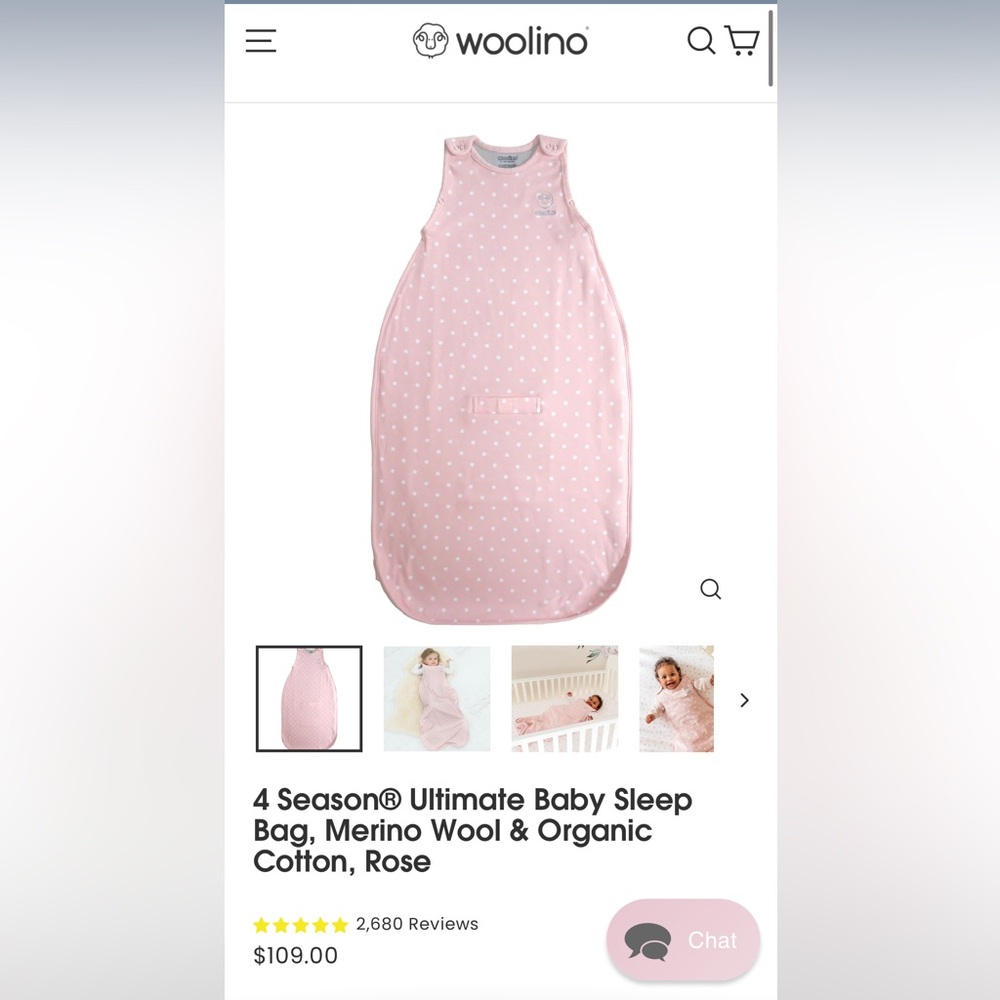 Woolino 4 Season Baby Sleep Sack - Merino Wool and Organic Cotton